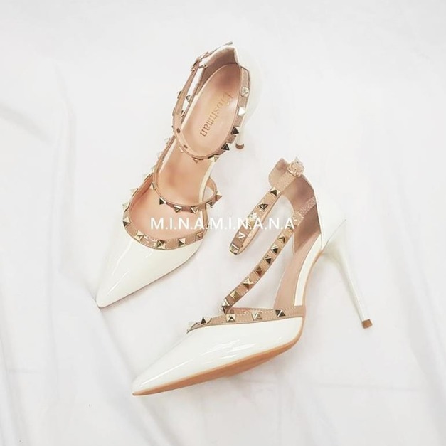 5折✦實拍大尺碼鉚釘尖頭高跟鞋【S3512】MINANA
