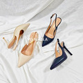 5折✦可調整一字扣帶6/8/10cm尖頭高跟涼鞋【S4096】MINANA
