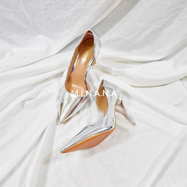 怎麼穿怎麼好看尖頭側空淺口高跟鞋【S4195】MINANA