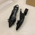 百搭蝴蝶結尖頭低跟涼鞋 【S4303】MINANA_9