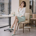 絨面淺口側空高跟鞋【S0488】MINANA_5