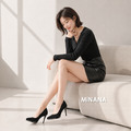 防水台尖頭絨面高跟鞋【S4213】MINANA_8