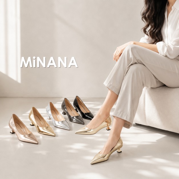 大尺碼尖頭低跟鞋【S4123】MINANA