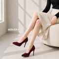 防水台尖頭絨面高跟鞋【S4213】MINANA_5