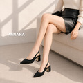 百搭黑色尖頭高跟涼鞋【S4162】MINANA_4