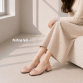 甜美蝴蝶結包頭低跟涼鞋【S4224】MINANA_6