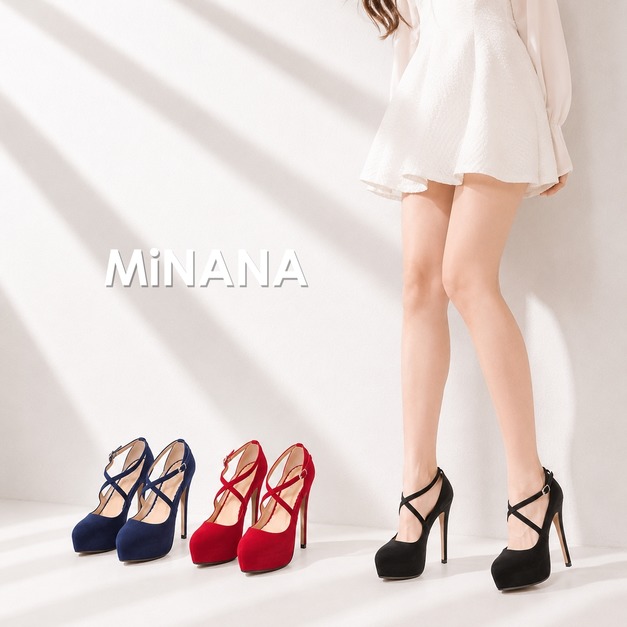實拍大尺碼厚底高跟鞋【S2125】MINANA