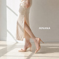 蝴蝶結漆皮中空尖頭高跟鞋【S4262】MINANA_2