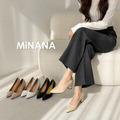 大尺碼純色淺口高跟鞋【S3678】MINANA