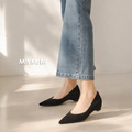 尖頭淺口絨面內增高跟鞋【S4258】MINANA_4