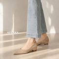 尖頭淺口絨面內增高跟鞋【S4258】MINANA_5