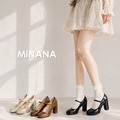 瑪莉珍復古方頭高跟鞋【S0607】MINANA