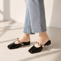 珍珠絲帶穆勒鞋【S4226】MINANA_3