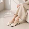 甜美蝴蝶結包頭低跟涼鞋【S4224】MINANA_9