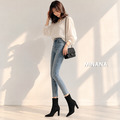 秋冬黑色絨面顯瘦尖頭短靴【S4280】MINANA_2