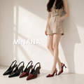 穿起來好美漆皮淺口尖頭高跟涼鞋 【S4207】MINANA