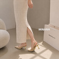 尖頭絨面高跟涼鞋【S4093】MINANA_5