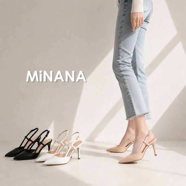 後空細跟尖頭高跟涼鞋【S4287】MINANA