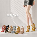 絨面鏤空高跟鞋【S3192】MINANA