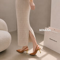 尖頭絨面高跟涼鞋【S4093】MINANA_4