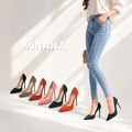 絨面尖頭高跟鞋【S1605】MINANA