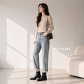 皮面尖頭粗跟後拉鏈短靴【S4272】MINANA_1