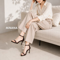 魚嘴細跟露趾高跟涼鞋【S4114】MINANA_5