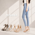 一字扣帶露趾高跟涼鞋【S4265】MINANA