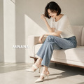 大尺碼細跟尖頭半拖鞋【S4310】MINANA_1
