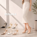 漆皮淺口細跟尖頭高跟涼鞋【S4293】MINANA