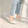 帕納紋尖頭高跟涼鞋【S4312】MINANA_7