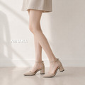 後蝴蝶結尖頭高跟涼鞋 【S4305】MINANA_3