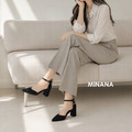 後蝴蝶結尖頭高跟涼鞋 【S4305】MINANA_7
