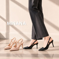 尖頭淺口漆皮高跟涼鞋【S4290】MINANA