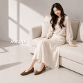 絨面淺口尖頭低跟鞋【S4313】MINANA_7