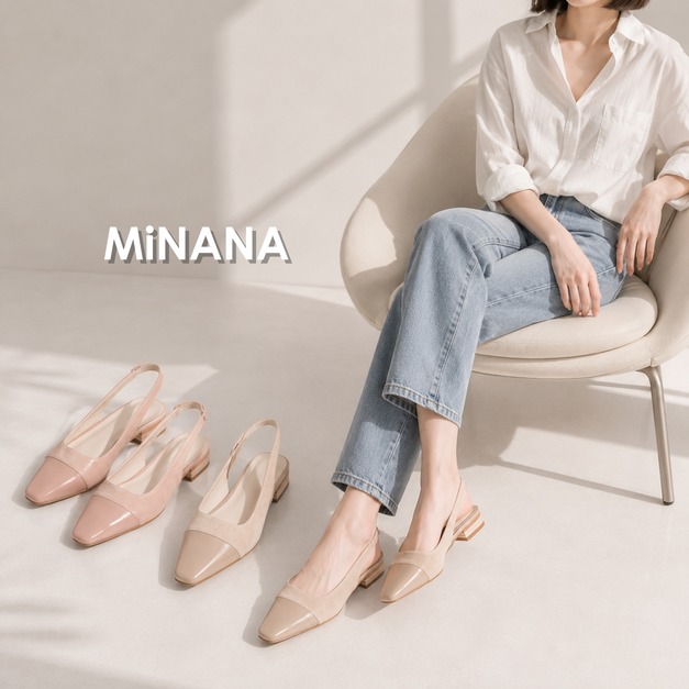氣質暖色包頭低跟涼鞋【S4315】MINANA