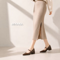 木紋粗跟尖頭中跟鞋【S4314】MINANA_10