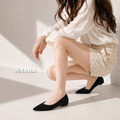 絨面淺口尖頭低跟鞋【S4313】MINANA_6