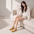 絨面淺口尖頭低跟鞋【S4313】MINANA_3