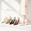 蕾絲網紗尖頭高跟涼鞋【S4320】MINANA
