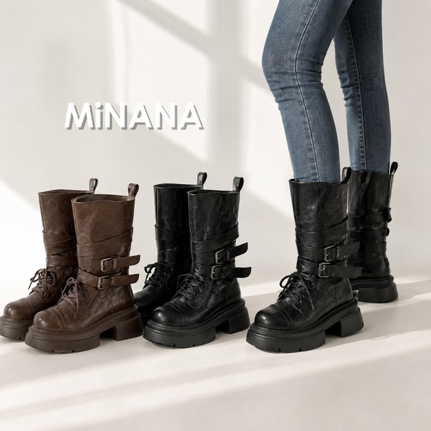 西部牛仔厚底馬丁靴【S4321】MINANA