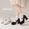 5折✦實拍方頭瑪莉珍高跟鞋【S3803】MINANA