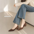 5折✦尖頭淺口絨面內增高跟鞋【S4258】MINANA_3