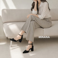 5折◆後蝴蝶結尖頭高跟涼鞋 【S4305】MINANA_8