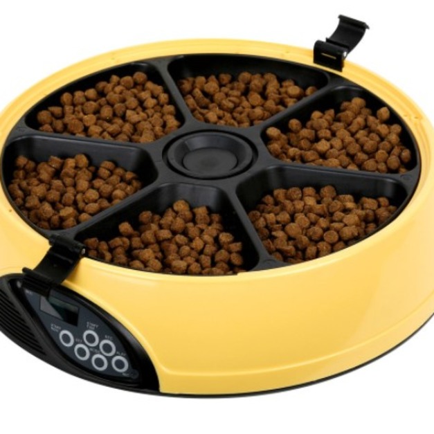 寵物定時自動餵食器(藍色6格)