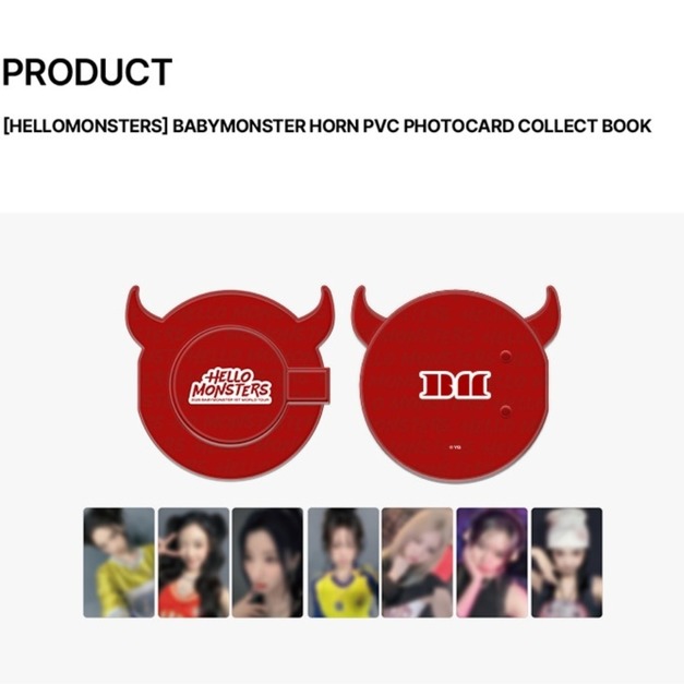 [HELLOMONSTERS] BABYMONSTER HORN PVC PHOTOCARD COLLECT BOOK