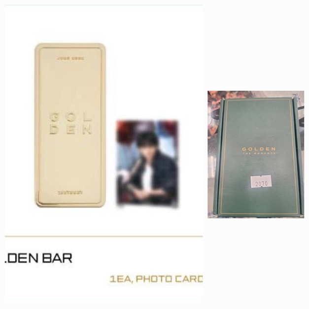 BTS JUNGKOOK GOLDEN THE MOMENTS GOLDEN BAR –【 Jungkook Exhibition Merc Only】