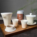 德化窯羊脂玉瓷聚香茶海．茶杯_15