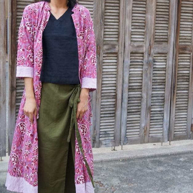 典雅氣質系立領長袖帶拼接兩穿洋裝