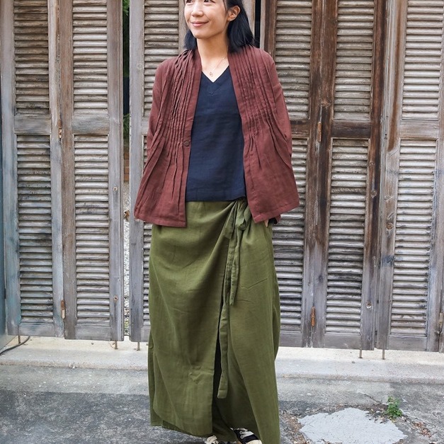 質感文青風優雅立領短版外套